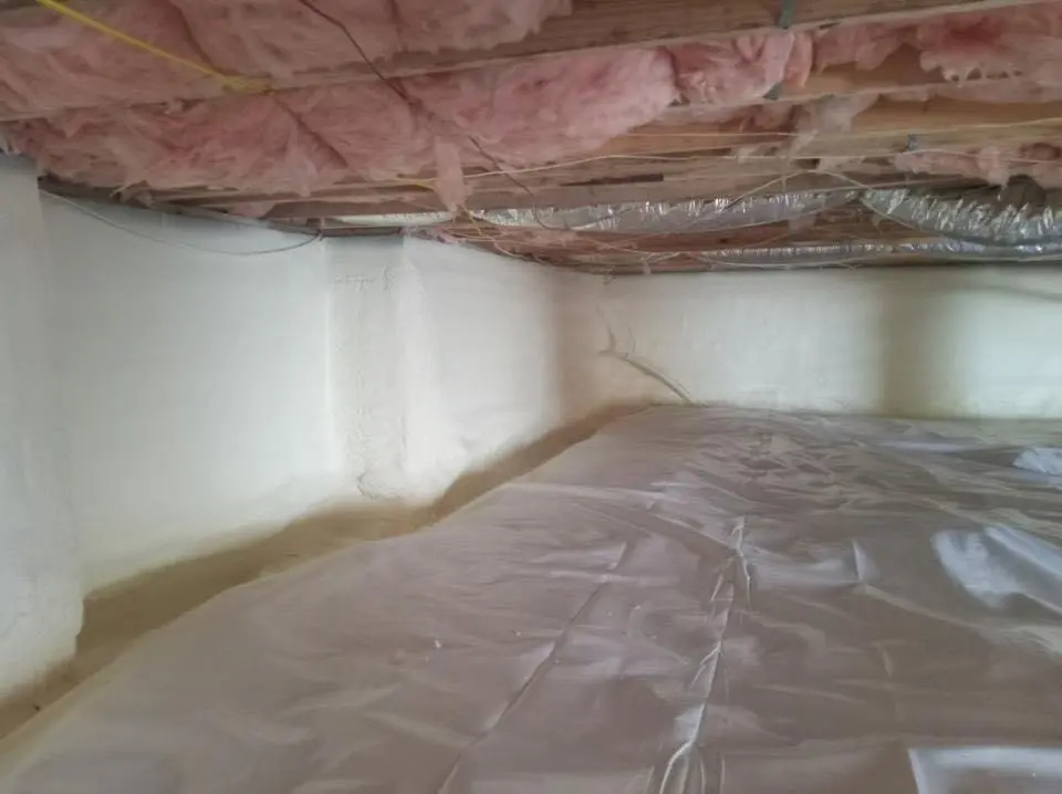 Crawl space encapsulation with closed-cell spray foam for Attic Insulation in Erwin